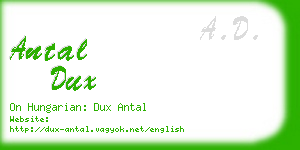 antal dux business card